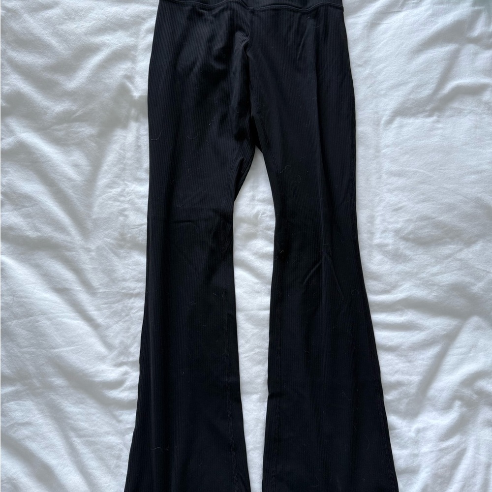 Lululemon High Rise Ribbed Mini Flare Short - Picture 2 of 6